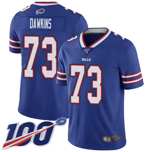 Men Buffalo Bills #73 Dion Dawkins Royal Blue Team Color Vapor Untouchable Limited Player 100th Season NFL Jersey->buffalo bills->NFL Jersey